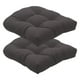 thumbnail image 1 of 2 cojines de asiento de silla capitoné de color liso de 48 x 48 cm para exterior/interior, gris oscuro, 1 of 8