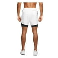 thumbnail image 4 of BLVB Men's 2 in 1 Workout Running Shorts Casual Quick Dry Lightweight Athletic Gym Sports Shorts with Compression Liner, 4 of 8