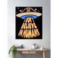 thumbnail image 2 of I Don'T Believe In Humans Poster Wall Art, Modern Wall Decor For Living Room Bedroom, 24x36 UNFRAMED, 2 of 3