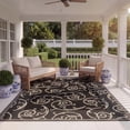 thumbnail image 3 of Safavieh Courtyard Daniel Oriental Indoor/Outdoor Area Rug, Black/Sand, 8' x 11', 3 of 11