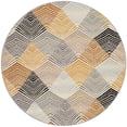 thumbnail image 3 of Unique Loom Outdoor Modern Collection Area Rug - Strata (5' 1" Round Gray/Ivory), 3 of 9