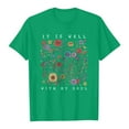 thumbnail image 4 of Business Casual Tee for Womens Short Sleeve Crew Neck Graphic Print Comfort Style Womens Athletic Tops,Green,L, 4 of 4