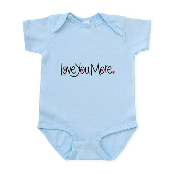 CafePress - Love You More Body Suit - Baby Light Bodysuit, Size Newborn - 24 Months