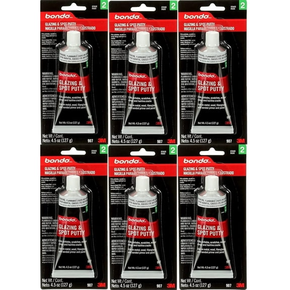 3M Bondo Glazing and Spot Putty 4.5 Ounce  Fast-Drying, Non-Staining Filler for Automotive Scratches, Pinholes & Chips  One-Part No-Mix Paste, Sandable in 30 Minutes for Smooth, Paintable Repairs