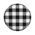 thumbnail image 2 of Balery White And Black Plaidtire Cover Waterproof Dust-Proof, Universal Spare Wheel Tire Cover For Trailer, Rv, Suv Truck And Vehicle Camper Accessories-17 Inch, 2 of 9