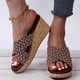 thumbnail image 5 of Calzado informal para mujer, zapatos de playa con plataforma de tacón inclinado de fondo grueso, sandalias Wmkox8yii sa619, 5 of 9