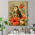 thumbnail image 4 of Hummingbird Hibiscus Canvas Wall Art 15.75x11.81 Inches, 4 of 8
