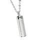 thumbnail image 1 of Collar con colgante de acero de titanio para hombre, cruz bíblica maciza, con cadena de 50 cm (plata), 1 of 6
