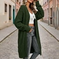 thumbnail image 4 of Otvok Womens Oversized Long Sleeve Knit Cardigan, Ladies Diamond Cable Knit Open Front Maxi Length Casual Sweater Coat, 4 of 7