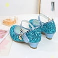 thumbnail image 4 of VUHXZWAF Girls Dress Shoes Kids Heels Rhinestone Bows Wedding and Party Trendy Footwear Size 3, 4 of 4