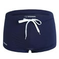 thumbnail image 4 of ADSSDQ Mens Swim Trunks Swimwear Bathing Suit Swim Brief Square Leg Board Short Quick Dry Swimming Shorts with Drawstring Navy L, 4 of 5