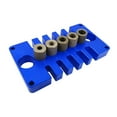 thumbnail image 1 of Plantilla de guía de taladro para carpintería, perforadora para carpintería, aleación de aluminio, guía de pieza de madera de alta precisión, Azul DYNWAVEMX Plantilla de guía de orificios de perforación, 1 of 8