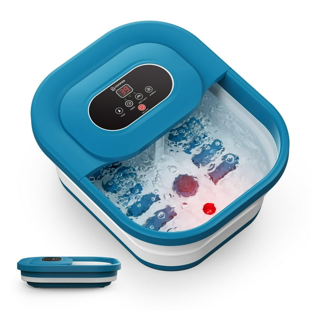 Masajeador de Baño para Pies COMFIER Plegable con Calor y Burbujas