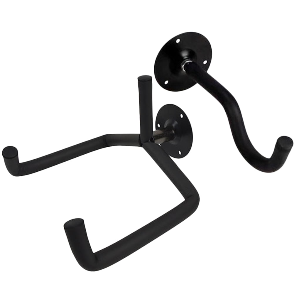 TOYMYTOY 1Set Black Guitar Wall Mount Hanger Durable Iron Horizontal Holder for Bass Ukulele