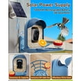 thumbnail image 2 of Bird Feeder with Camera, 2K HD Camera Birds Feeder with Bath Wireless Outdoor, Solar Powered Bird Watching with APP Control, Night Vision, Motion Detection Alerts, IP66 Birdfeeder for Backyard, Blue, 2 of 8