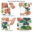thumbnail image 5 of FORMRS Mens Swim Trunks Mesh Liner Quick Dry Casual Beach Board Shorts with Pockets, Sizes S-2XL, White Clover Pattern, 5 of 9