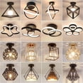 thumbnail image 1 of Lámpara de techo para pasillo, luz de pasillo moderna y sencilla para balcón, luz de arte de hierro para ventana de entrada, 1 of 5