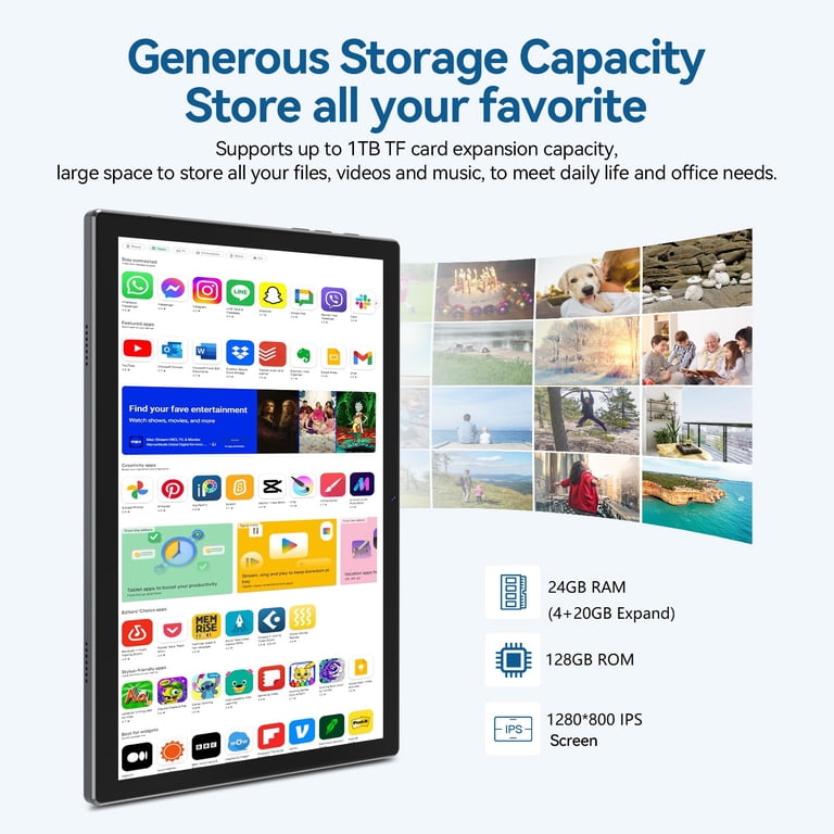 Tablet 10 Inch Android 14 Tablets,WiFi 6 Tableta PC,64GB ROM+8GB
