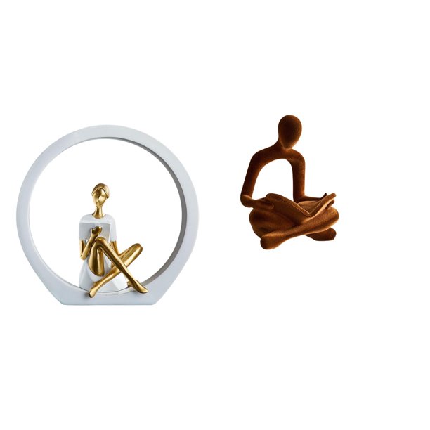 Estatua de niña,Estatuas de mujeres y niñas,figuritas decorativas elegantes,Escultura de arte abstracto,regalo creativo y moderno para el hogar.,Figura de pensador abstracto,Estatua de