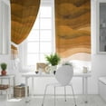 thumbnail image 5 of Fsddascl Burnt Orange Waves Blackout Curtains for Bedroom/Living Room, Thermal Insulated Kitchen Curtains, Ombre Coastal Ocean Water Abstract Grommet Darkening Window Treatment Drapes 52"x63"x2, 5 of 8