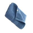 thumbnail image 4 of Toalla de limpieza de lavado de cara para manos Toalla de algodón suave de absorción de agua para el baño del hotel en casa, azul Inevent HA4796-03B, 4 of 6