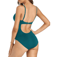 thumbnail image 3 of Hilor Women's One Piece Swimsuit Front Twist Keyhole Bathing Suit Sexy Monokini Swimwear Tummy Control, 3 of 7