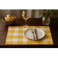 thumbnail image 4 of Fennco Styles Classic Buffalo Check Cotton Blend Placemats 13" W x 19" L, Set of 4 - Yellow Holiday Table Mats for Banquets, Christmas, Special Events and Home Décor, 4 of 4