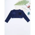 thumbnail image 3 of Rswnyirn Kids Wedding Flower Girls Dress Cardigan Bolero Shrug Ball Gowns Cover Up Navy Blue 9-12 Months, 3 of 7