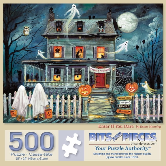 Bits & Pieces 500‑Pc Enter If You Dare Halloween Haunted House Puzzle 18×24