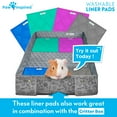 thumbnail image 4 of 3ct 12x12" Paw Inspired Guinea Pig Cage Liner Pads | Washable Fleece Bedding , Pet Bed Mat for Guinea Pigs, Ferrets, Rabbits, Hamsters, Small Animals |Absorbent Pee Pad with Waterproof Bottom (Green), 4 of 9