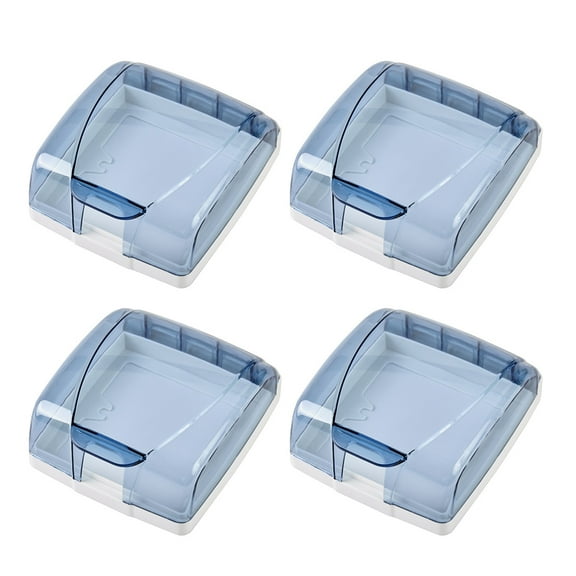 ifundom Power Outlet Cover, Rectangular Wall Protector, 4-Pack Electrical Socket Safety Covers