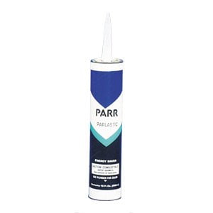 Parr Tech Caulk Sealant K5900-10 PARLASTIC; Compatible With Glass/Aluminum/Brick And Most Other Construction Materials; Non-Sag Liquid; Paintable; Aluminum; 10 Ounce Cartridge; Single