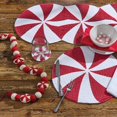 thumbnail image 2 of Split P Split P Peppermint Candy Print Braid Table Runner 15" X 34", 2 of 5