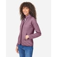 thumbnail image 2 of CORE365 CE72W Women's Venture Heathered Stripe Full-Zip-BURGUNDY/ WHITE-XS, 2 of 6