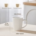 thumbnail image 2 of Malacasa Coffee Mugs Sets of 4, 12 oz Ceramic Coffee Cups with Elegant Fluted Design, Large Mugs Set for Coffee, Tea, Milk, Microwave Dishwasher Safe, 2 of 12