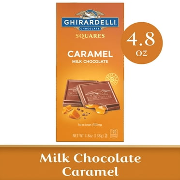 GHIRARDELLI Caramel Milk Chocolate Candy SQUARES Bar, 4.8 oz Bar