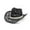 Black, variant on Women Men Summer Western Cowboy Hat Shapeable Straw Hat Hollowed Out Sun Hat My Fair Lady Hats