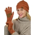 thumbnail image 2 of Colorful Confetti Cable Knit Beanie and Anti-Slip Touchscreen Gloves Set, 2 of 4