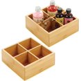 thumbnail image 5 of 2 pack bamboo compartmentalized storage box, drawer organizer for kitchen pantry cabinets for snacks, spices, etc., 5 of 5