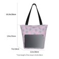 thumbnail image 4 of Vsdgher Flamingo print Reusable Shopping Grocery Bags for Women Shopping with Pouch Foldable Pouch Lightweight Polyester Fabric, 4 of 6