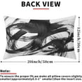 thumbnail image 4 of Black White Pillow Covers 12x20 Set of 2 Abstract Line Modern Art Throw Pillows Modern Minimalist Style Decorative Lumbar Cotton Cushion Case for Home Sofa Couch Bed, Black Art Line, 4 of 6