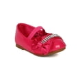 thumbnail image 1 of Jelly Beans Avali New Toddler Rhinestone Ribbon Bow Elastic Ballerina Flat, 1 of 5
