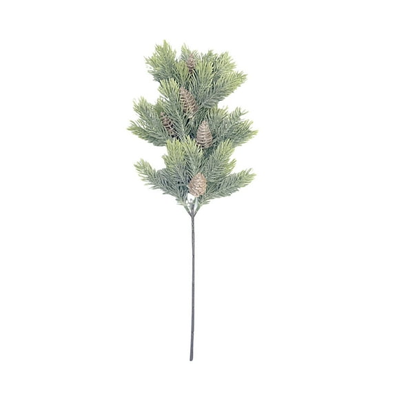 Gnwei Artificial Pine Needles Branches- 17.7" Christmas Fake Greenery Pine Picks with Pinecone- Faux Pine Leaves Sprigs for Christmas Garland Wreath & Home Garden Decoration