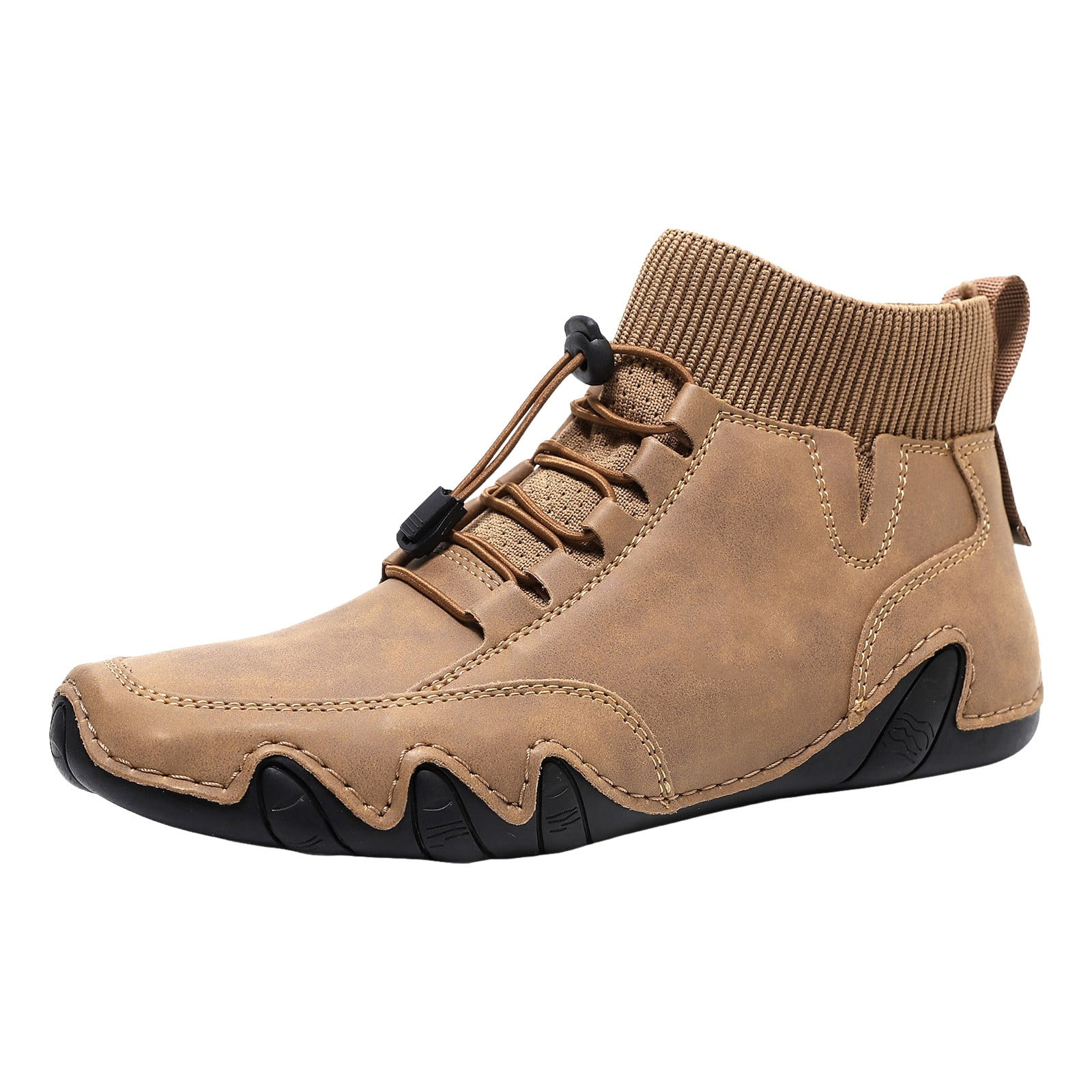 CZHGKM Mens Shoes Couple's High Top Casual Shoes for Men and Women Slip On Footwears for Men Brown 43