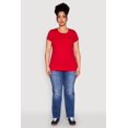 thumbnail image 3 of Women's Plus Size Basic Crew Neck Tee, 3 of 5