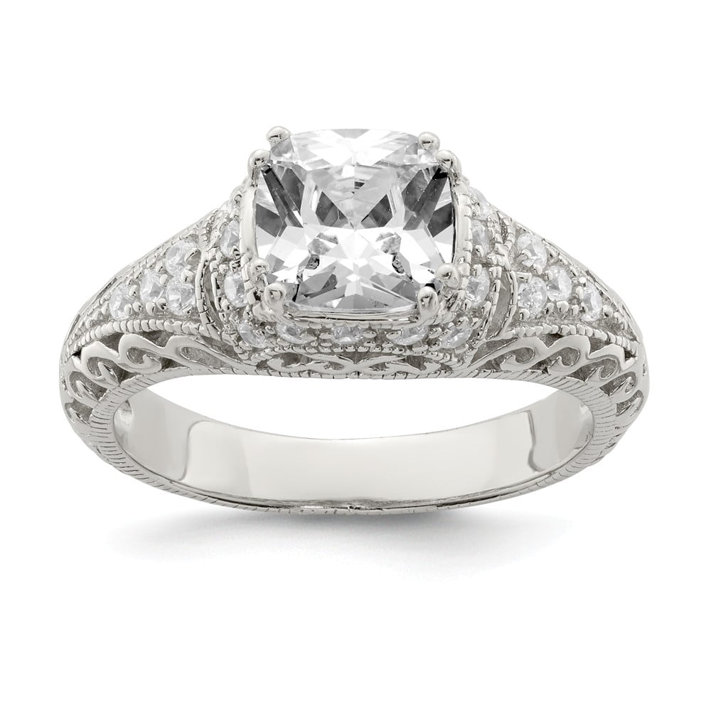 Details about   925 Sterling silver ring with cz size 8 