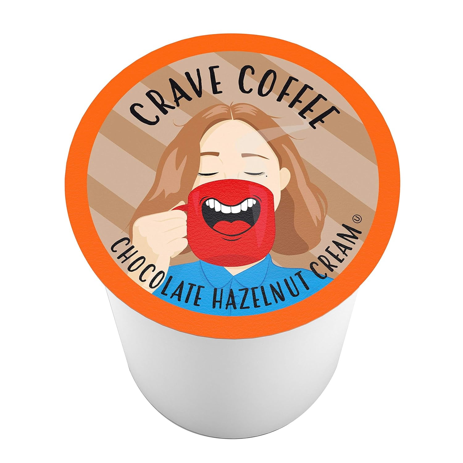 Crave Beverages Flavored Chocolate Hazelnut Creme Coffee Pods for Keurig K Cup Brewers, 100 Count