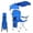 Upgraded Blue, variant on CozyBox Portable Chair with Shade Canopy Beach Chairs for Adults Canopy Shade Seating Camping and Folding Chairs for Outside Foldable Canopy Chairs for Outdoors