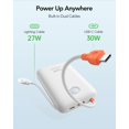 thumbnail image 2 of Power Bank VIYISI 20000 mAh 30 W de carga rápida con cables integrados, 2 of 8