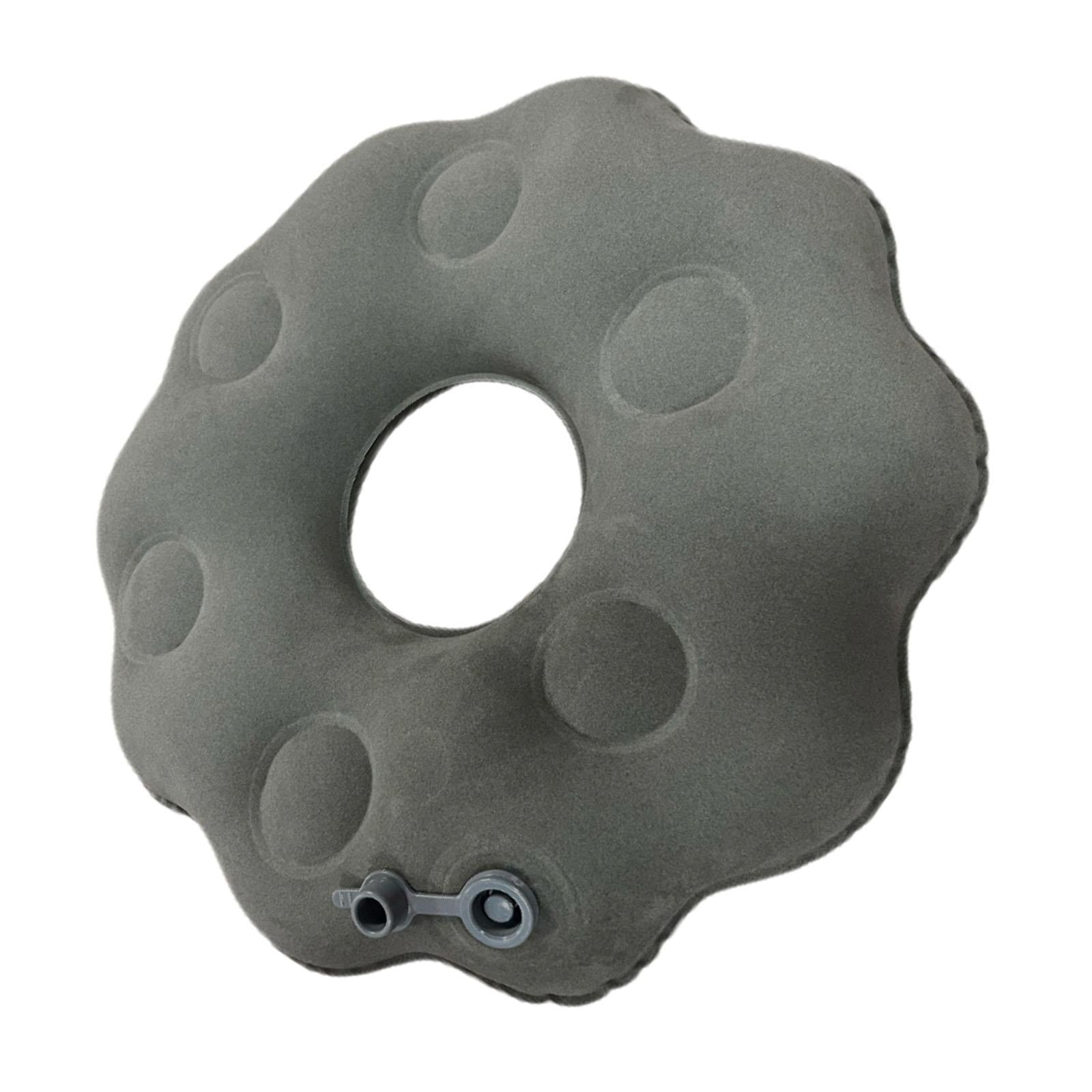 Stgfyxgs Inflatable Donut Seat Cushion Foldable Flocking Tailbone Pillow Inflatable Cushion Ergonomic Portable Lightweight Support Suitable for Office Car Bed Home Prolonged Sitting spring valve